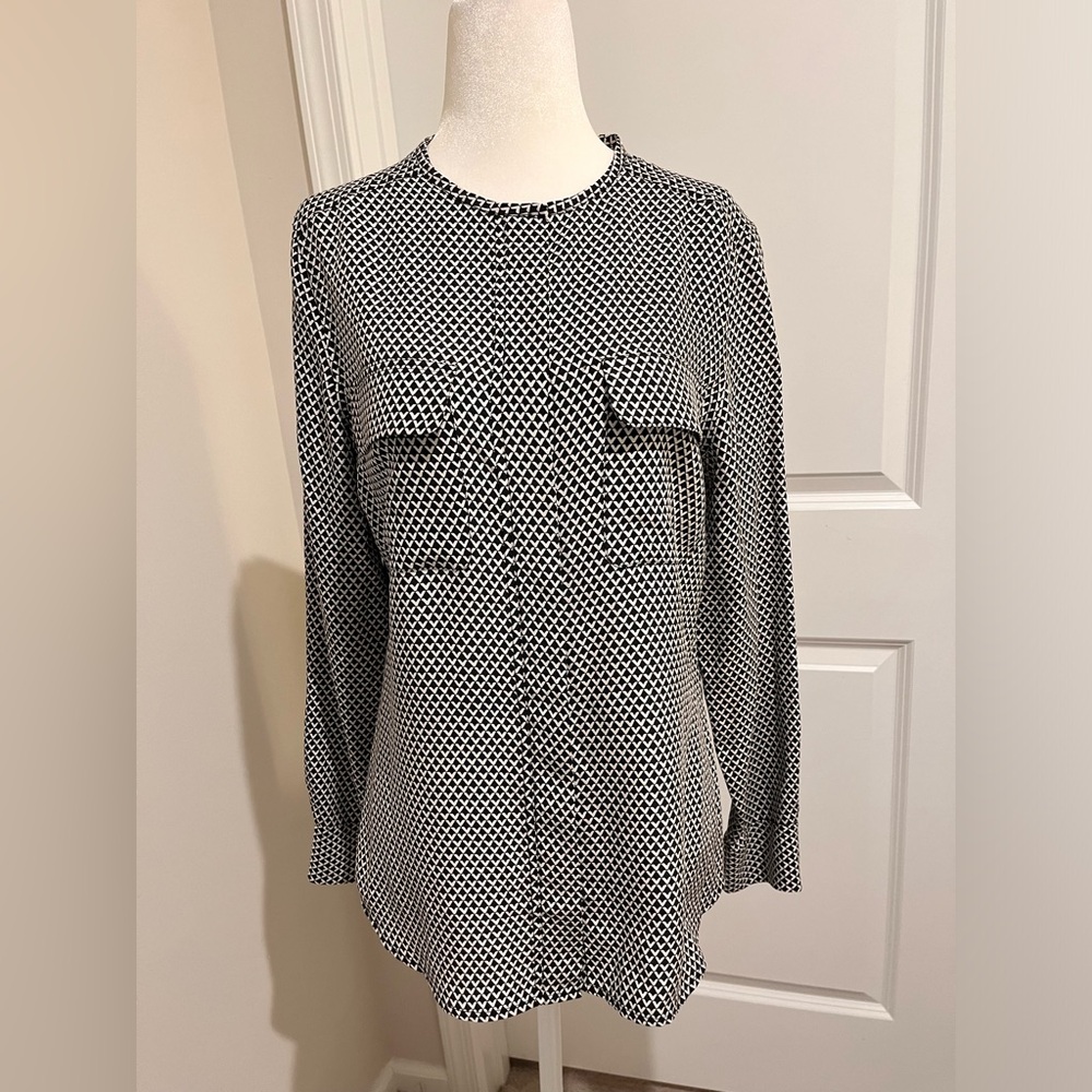 Equipment Geometric Print Blouse Size S
